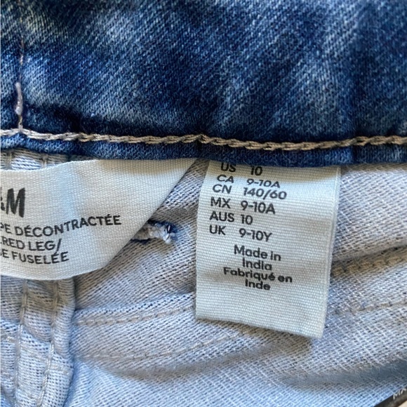 H&M Boys Relaxed Adjustable Waist Light Wash Blue Jeans Size 10 - Picture 6 of 6